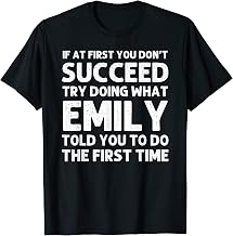 EMILY Name Personalized Birthday Funny Christmas Joke T-Shirt