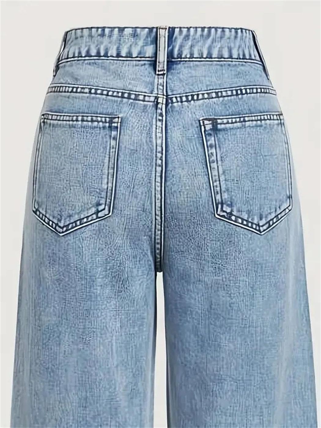 Women Diamond Spliced Jeans Elegant Casual Midi Waist Solid Button Pant Washed Autumn Winter Denim