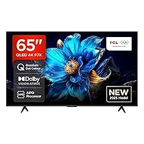 TCL 65P7K 65”QLED 4K HDR TV, Google TV, Smart TV(Dolby Vision & Atmos, Game Master, Motion clarity)