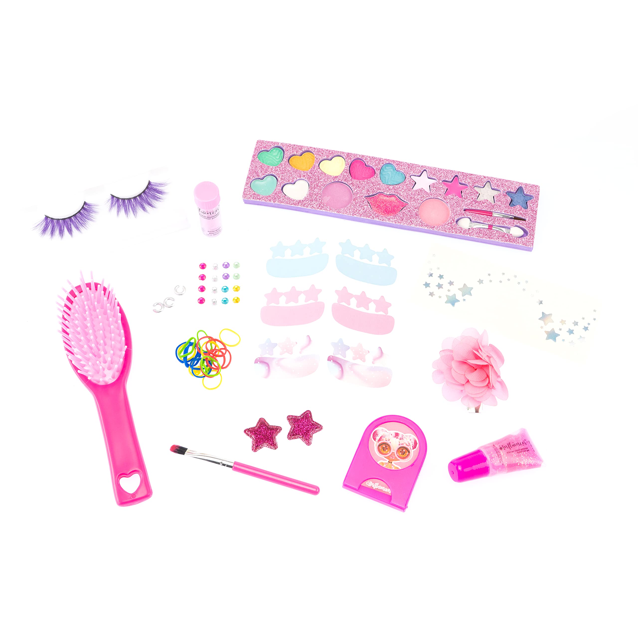 Nice Group - Influencer Make Up Doll, Testa da Truccare e Pettinare con Occhi cambia Colore per Bambine