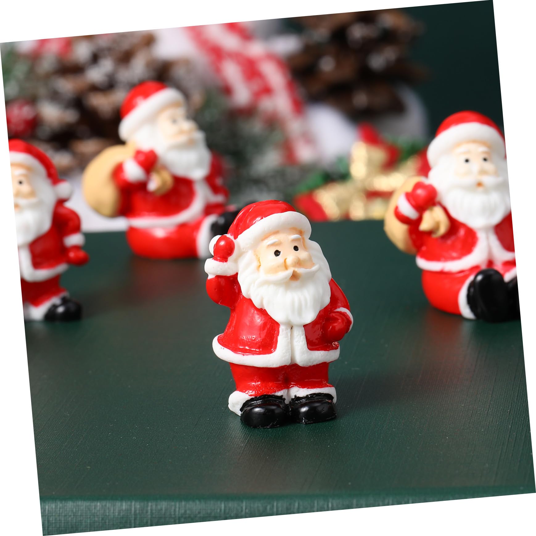 Alipis 12stücke Miniatur-weihnachtsmann aus Kunstharz für Weihnachtsdeko als Dekorative Figur für Mikrolandschaften und Bastelarbeiten für Weihnachtsschmuck Zufälliger Stil