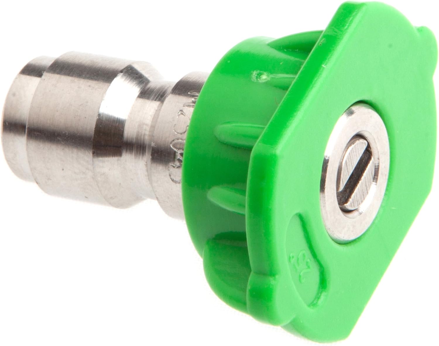 Forney 75155 Pressure Washer Accessories, Quick Connect Spray Nozzle, Flushing, 25-Degree-by-4.5mm, Green
