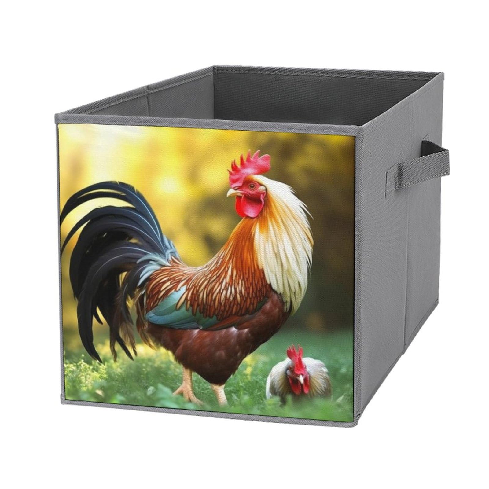 Boîte de rangement pliable avec poignées et gain de place optimal