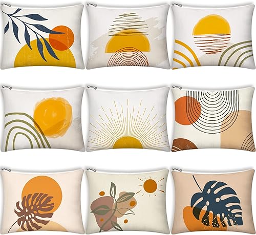 EYNDYN Bolsa de maquillaje a cuadros para mujer, estuche de lápices de gran capacidad, bolsa de almacenamiento de brochas de maquillaje, bolsa de