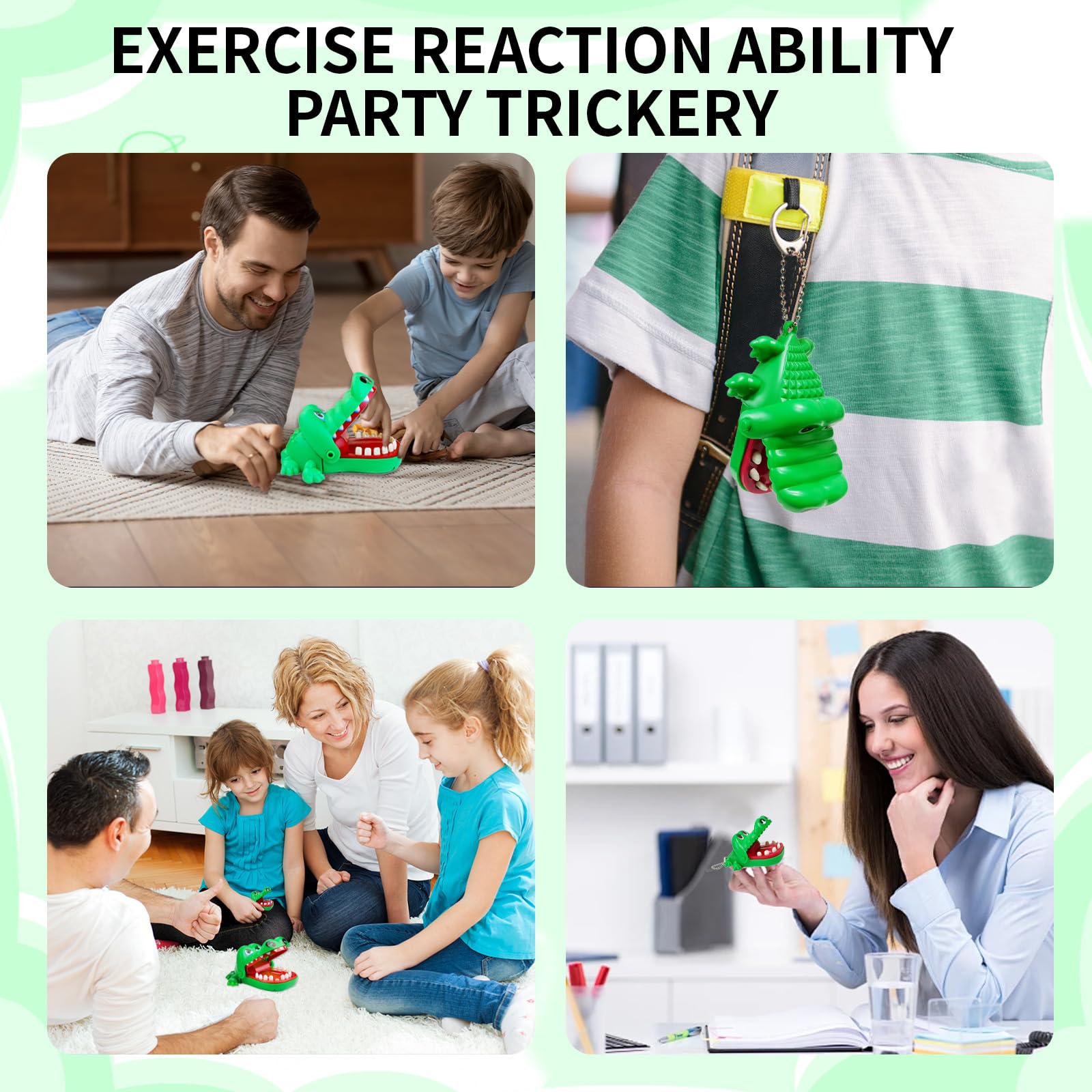 Crocodile Dentist Game, 2Pcs Crocodile Teeth Game, Crocodile Toy with Pendant - Image 3