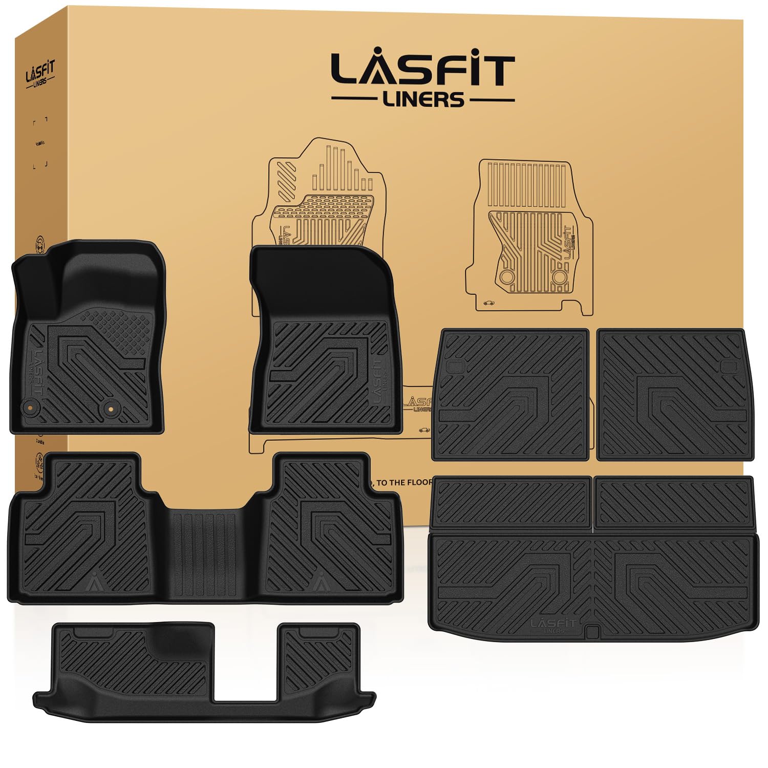 LASFIT Floor Mats for Mitsubishi Outlander 2020-2025, Not for PHEV or Sport