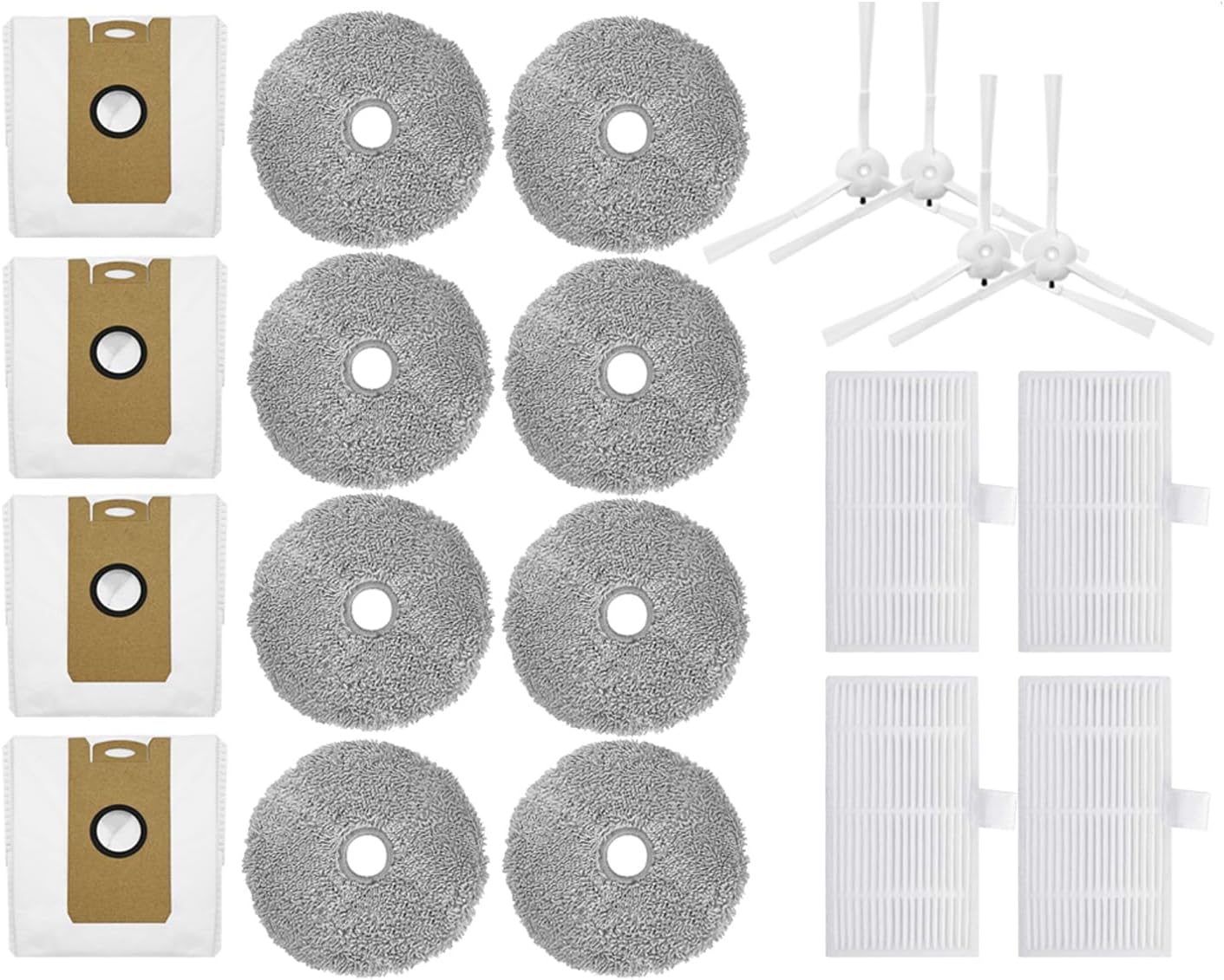 Replacement Parts for Lydsto W2 Vacuum Cleaner Side Brushes/Filters/Mop Pads/Dust Bags Vacuum Cleaner accessories (Set 1)