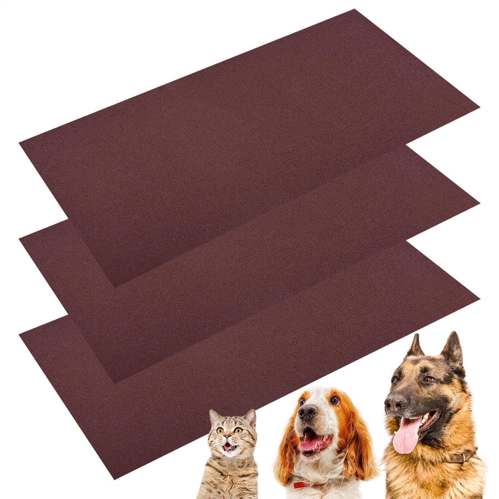 Cat Nail File Scratcher | 3 pc -Adhesive Dog Scratcher Sandpaper | 20 x 10 Inch Nail File for Cats & Dogs, Claw Trimming Pad, Litter Box Scratch Board for Manicure, Pedicure, Paw Care