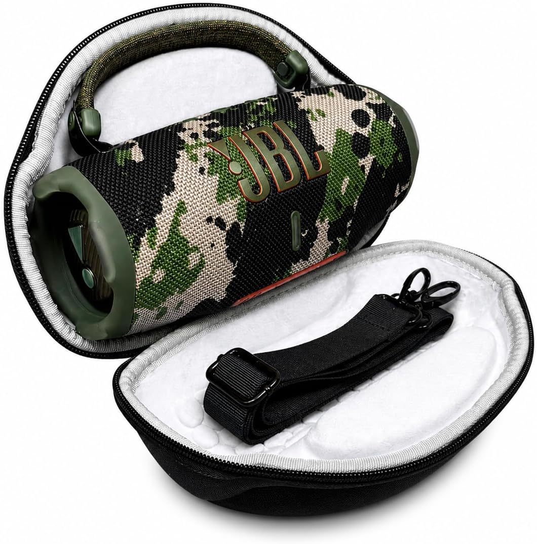 JBL Charge 6 - Portable Waterproof & Drop-Proof Bluetooth Speaker, Bold Pro Sound with AI Sound Boost, 28Hrs Playtime, Auracast, Including Winguard Protective Travel Case (Squad)