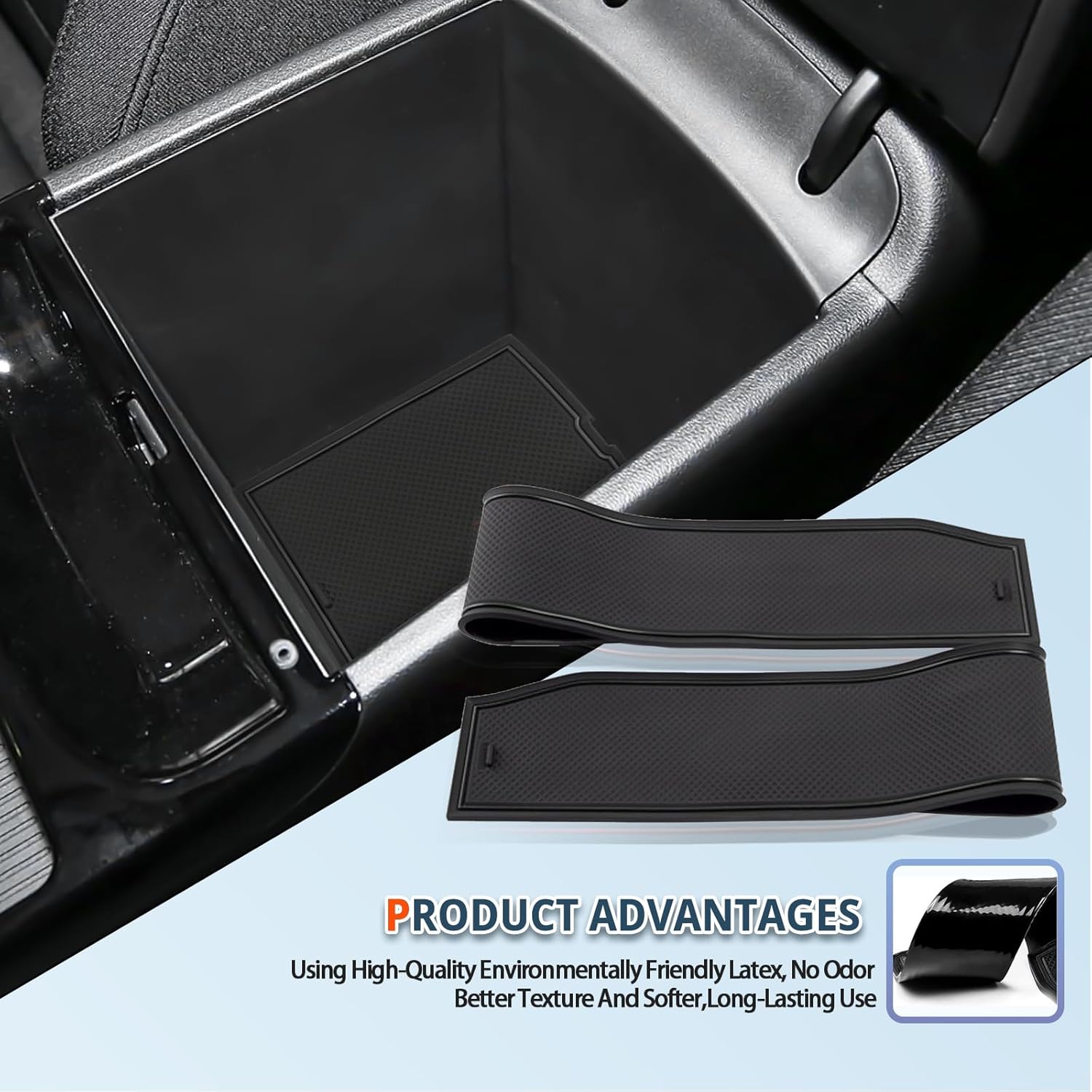 2025 2026 Tucson Door Slot Mats for 2026 Hyundai Tucson Accessories 15PCS/Sets Anti-Slip Interior Mats Cup Holder Inserts Center Console Liner Compatible with 2025 2026 Hyundai Tucson - Image 4