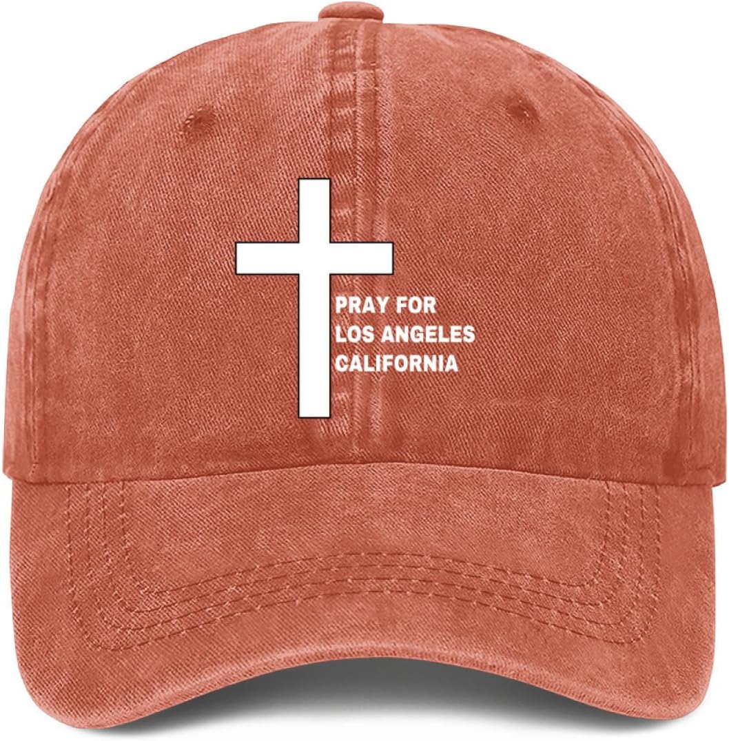 Jesus Cross Pray for Los Angeles for California Baseball Cap for Men Women