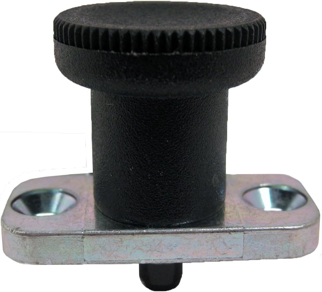 GN 608 Series Steel Non Lock-Out Type Plate Mount Indexing Plunger, 12mm Hub Diameter, 44mm Length