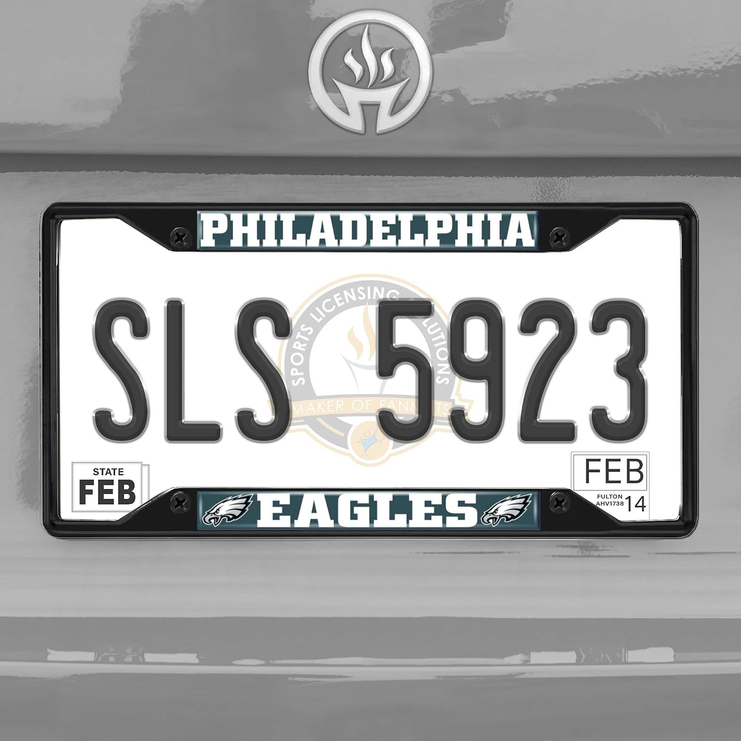 FANMATS NFL Unisex-Adult Black License Plate Frame