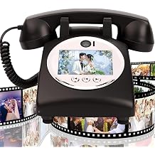 Video Audio Guest Book Phone, 1080P Video GuestBook Wedding Phone, 32G SD Card Customized Video Audio Guest Book with Lens Recording for Wedding Bridal Shower,Birthday,GraduationsBlack