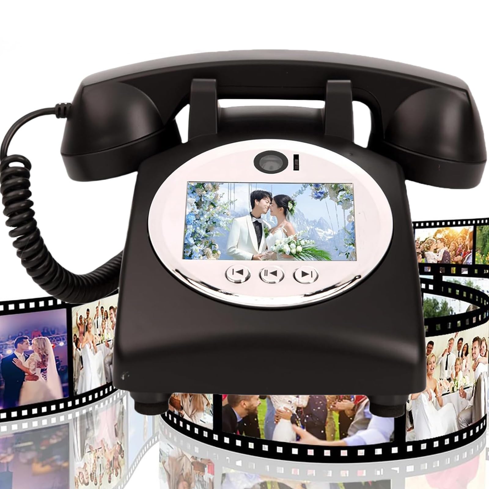 Livre d'or vidéo audio personnalisé avec enregistrement objectif mariage et fête