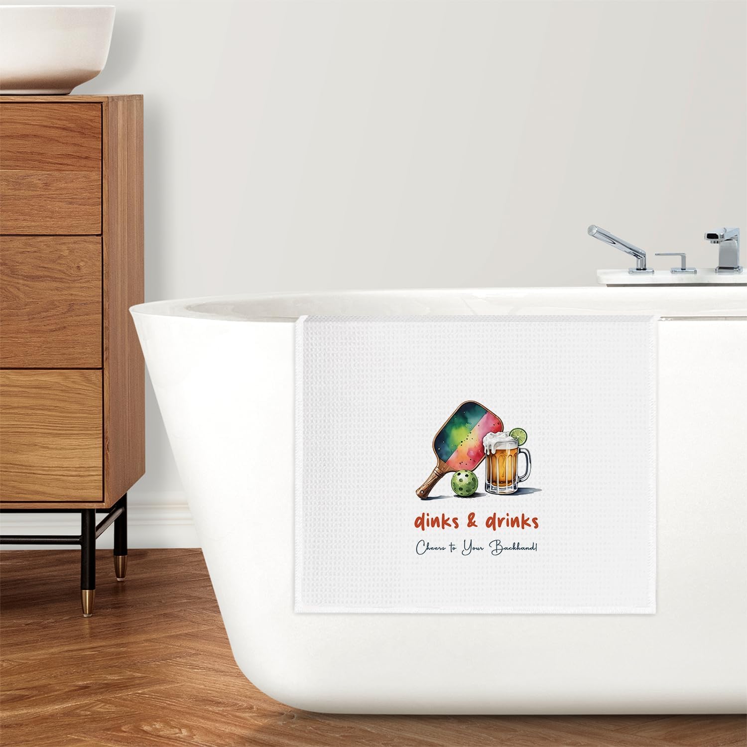 Pickleball Drinks Gifts Kitchen Dish Towels for Women Men,Pickleball Beer Drinks Hand Tea Towels for Kitchen Bathroom Decor,16x24 Inches - Image 5