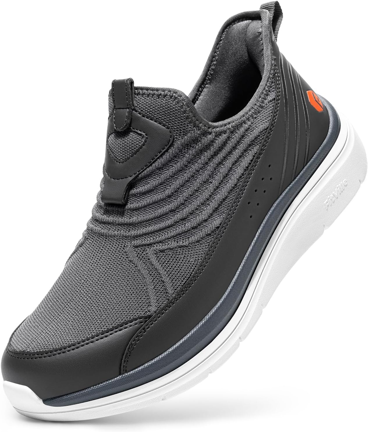 FitVille Men's Extra Wide Slip on Walking Shoes, Breathable Hands Free Slip on Sneakers, Comfortable Orthopedic Shoes for Standing All Day - Step Ease V1