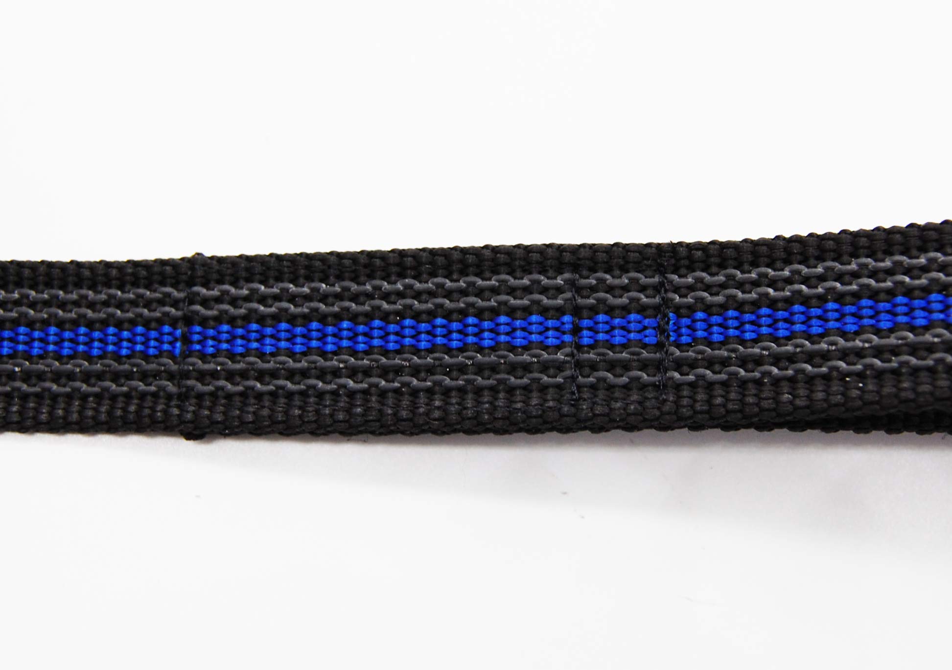 Smycz dla psa w stylu psa, gumowana, szerokość 20 mm, dla psów do 50 kg, bez paska na rękę, 50 m, czarno-niebieska, Made in Germany