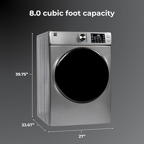 Miniatura 2 de Kenmore Secador de gas de carga frontal de 8.0 pies cúbicos, protector de arrugas con vapor Accela para reducir la estática y los olores, secado