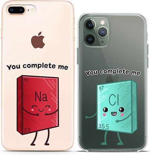 Miniatura 10 de Cavka Fundas a juego para parejas compatibles con iPhone 14, 13 Pro Max, 12, Mini, 11, XS, 6s, 8, Plus, 7, Xr 10, SE, 5 huevos, flexible, tocino,