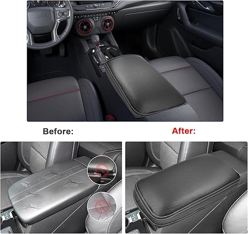 Miniatura 2 de SXCY Compatible con consola Pathfinder 2022 funda para reposabrazos apta para Nissan Pathfinder 2022 funda de cuero de microfibra para Pathfinder