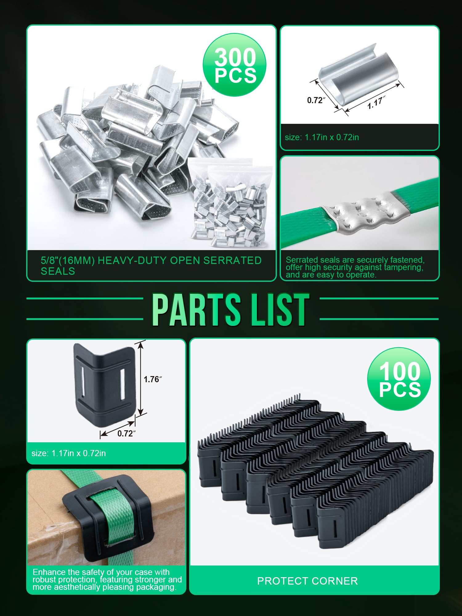 Heavy-Duty Pallet Strapping Kit - 1500lbs Strength -6 Heavy-Duty Pallet Strapping Kit - 1500lbs Strength -6