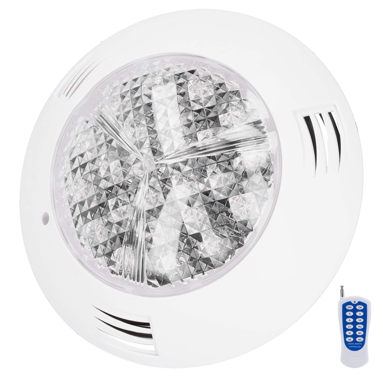 Lampada subacquea RGB per piscina 24LED con telecomando a 12 tasti IP68 impermeabile 24W AC12V