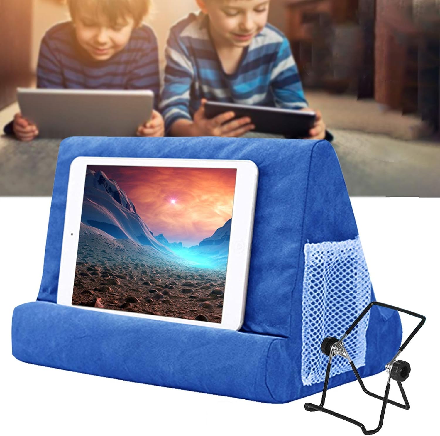 Yoruii Soft Pillow for ipads, Multi-angle Phone Pillow Lap Stand, Universal ipad Tablet Reading Stand Pillow Holder for ipads, Tablets, EReaders, Smartphones, Books, Magazine