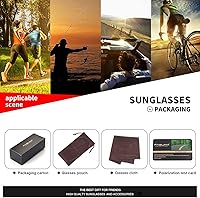 Vista 29 de Gafas de sol deportivas polarizadas para hombres, ciclismo, conducción, pesca, protección UV400 Marco negro mate A2/lente gris