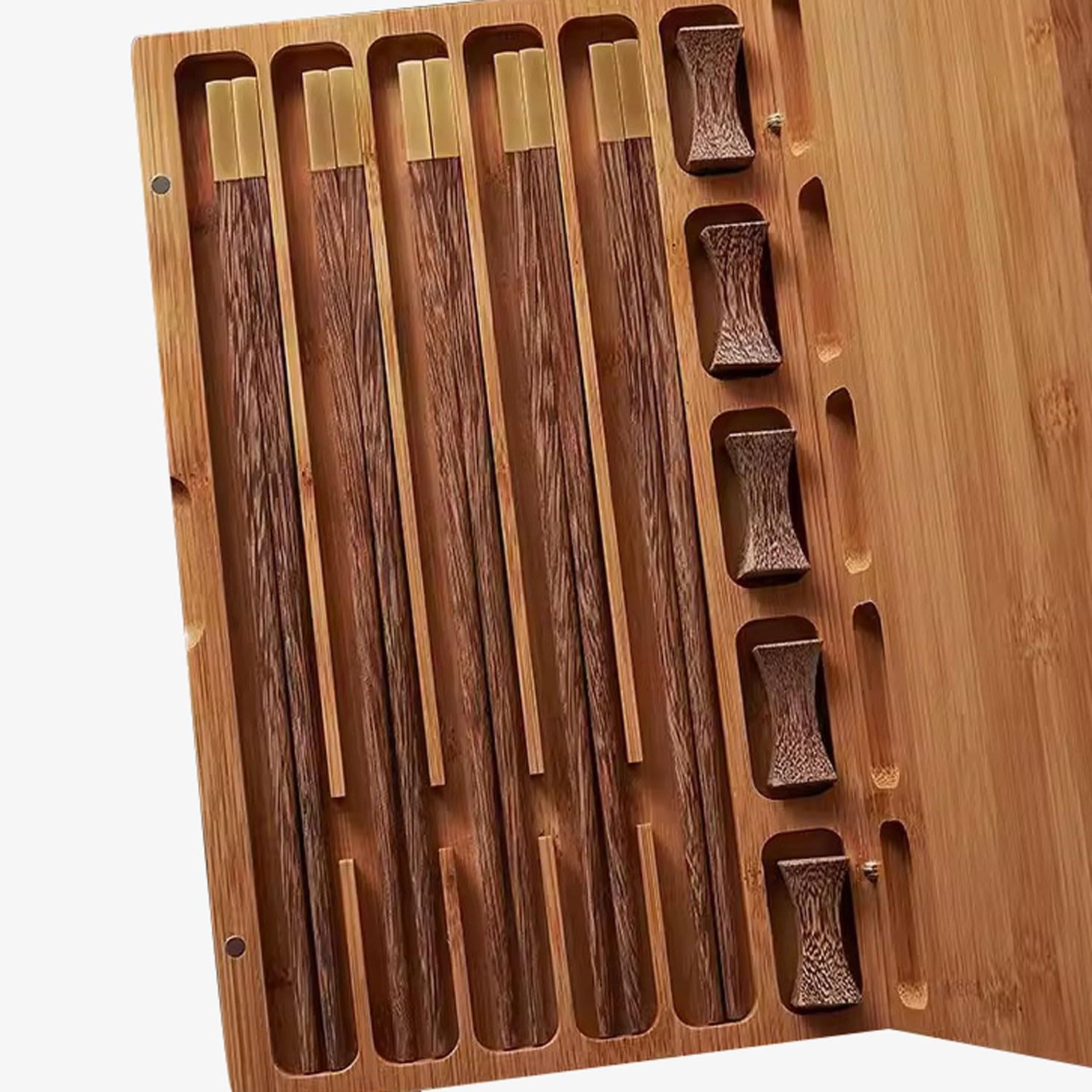Palillos chinos reutilizables de estilo elegante para cenas de sushi con caja de regalo de 5 pares