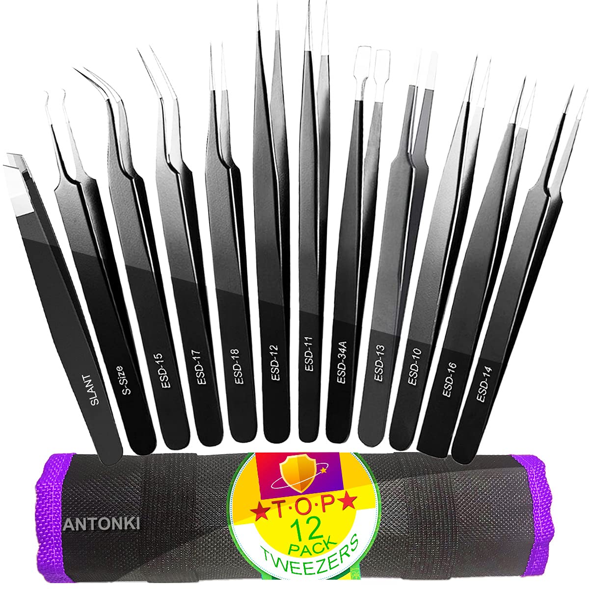 Tweezers, Precision Tweezer Set, Craft Tweezers, Soldering