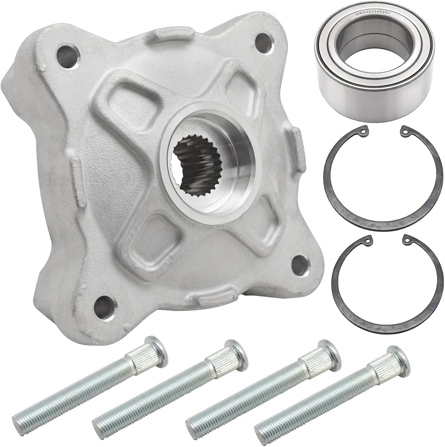Front Left/Right Wheel Hub & Bearing & Studs for Polaris