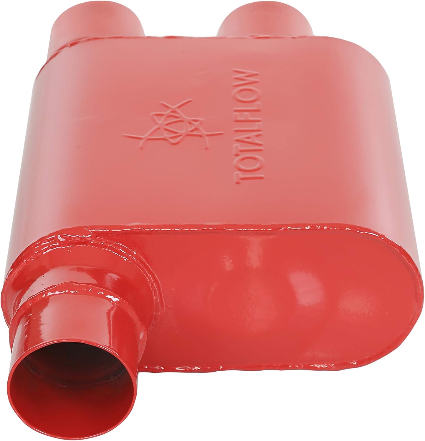TOTALFLOW 342581 Single Chamber Universal Muffler - 2.5" Side In / 2.5" Dual Side OUT