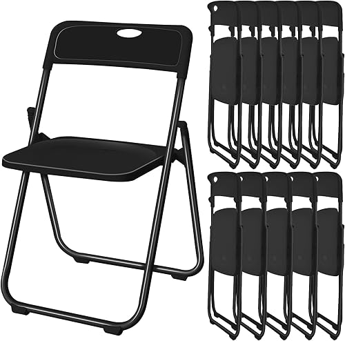 12 sillas plegables de plástico, sillas plegables de acero para comedor, sillas plegables a granel, silla plegable para eventos, silla comercial