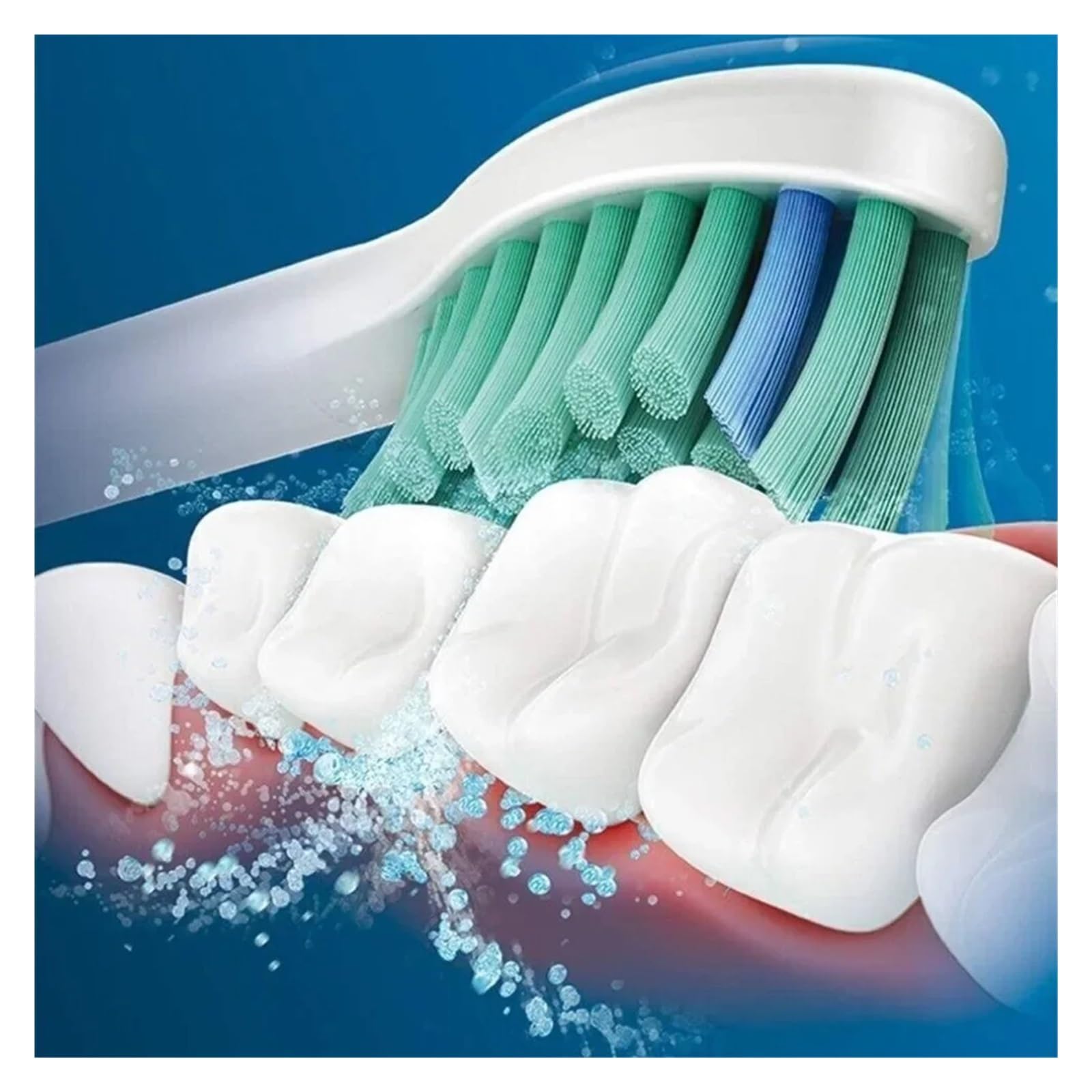 eufeifeiegds Lot de 4/8 têtes de brosse à dents for brosse à dents électrique C1 Pro Results Plaque Defense. Têtes de rechange.(8 Pcs White -C1)