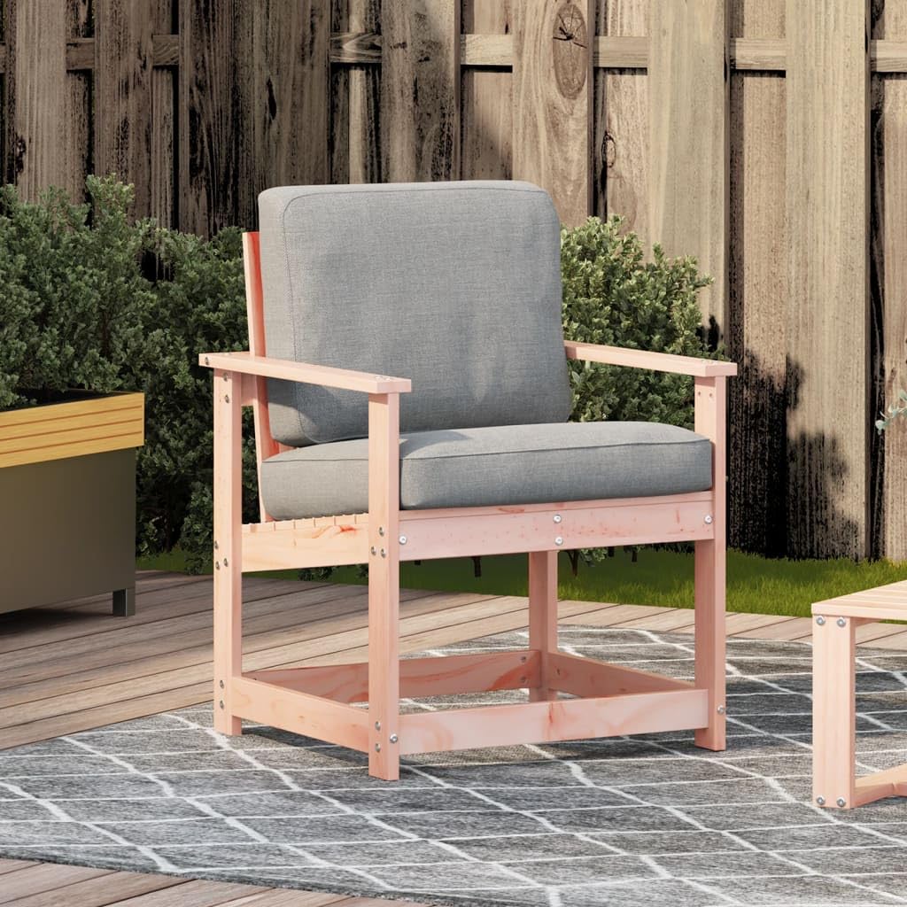 Sedia da giardino in legno massiccio Douglasie, 62 x 56 x 77 cm, poltrona da giardino in legno con braccioli e schienale, design a doghe per la secchezza, sedia stabile per esterni, per