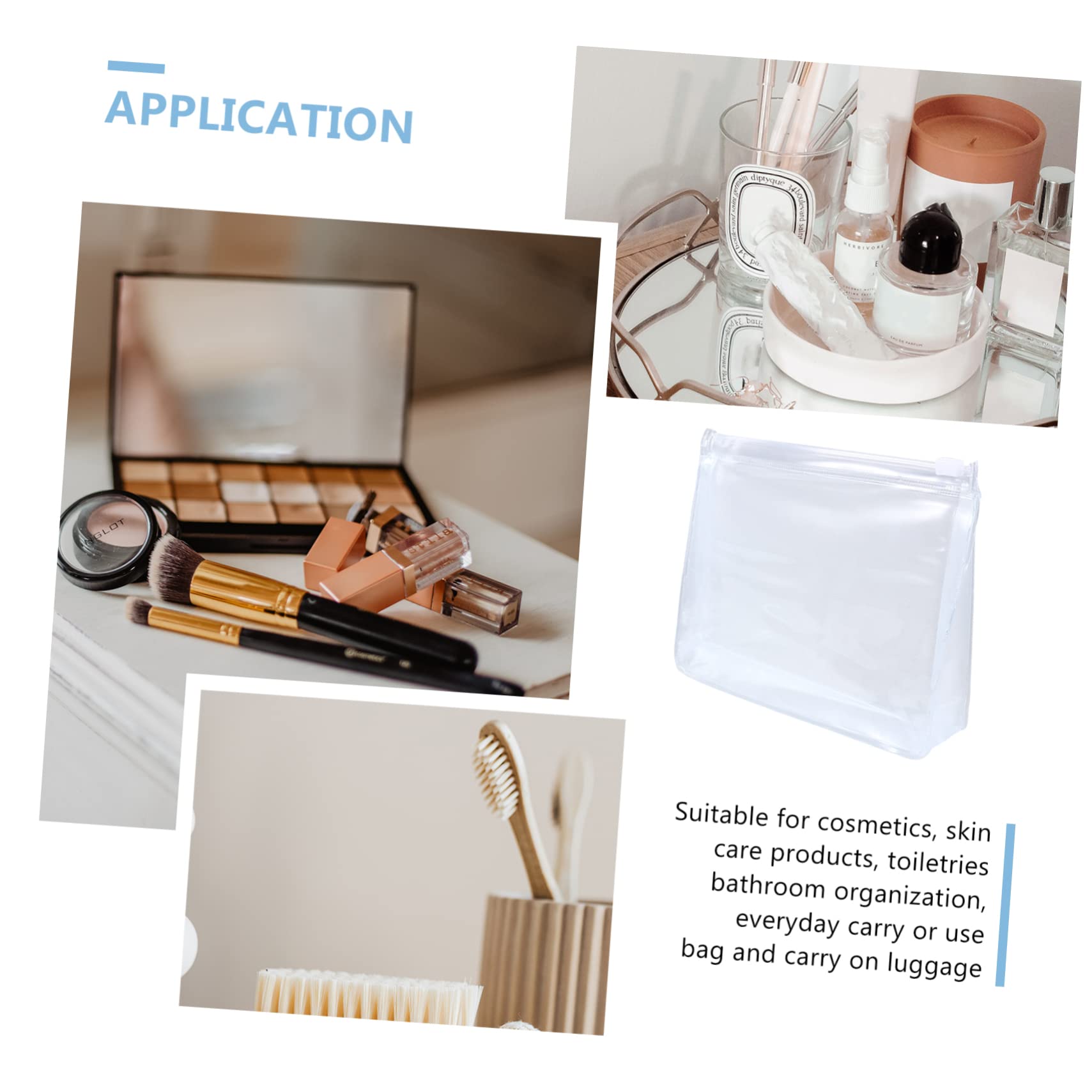 Housoutil 20pezzi Organizer Per Cosmetici Trasparenti Borse Viaggio Impermeabili Per e Toiletries Per Palestra e Leggere