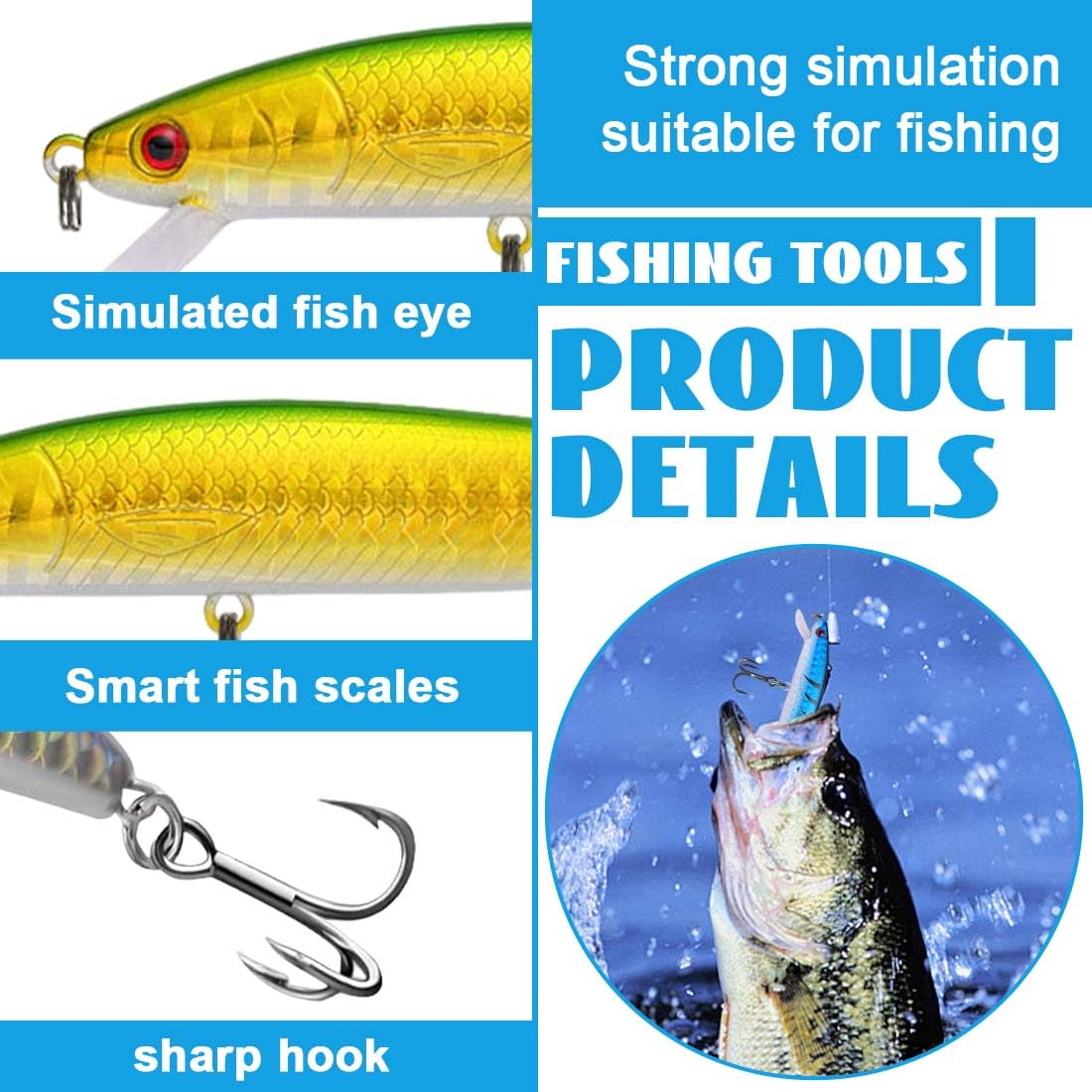 5 Piezas Señuelos Pesca De Metal, Cebos Artificiales Pesca Mar, Para Trucha, Perca, Lucio, Perca