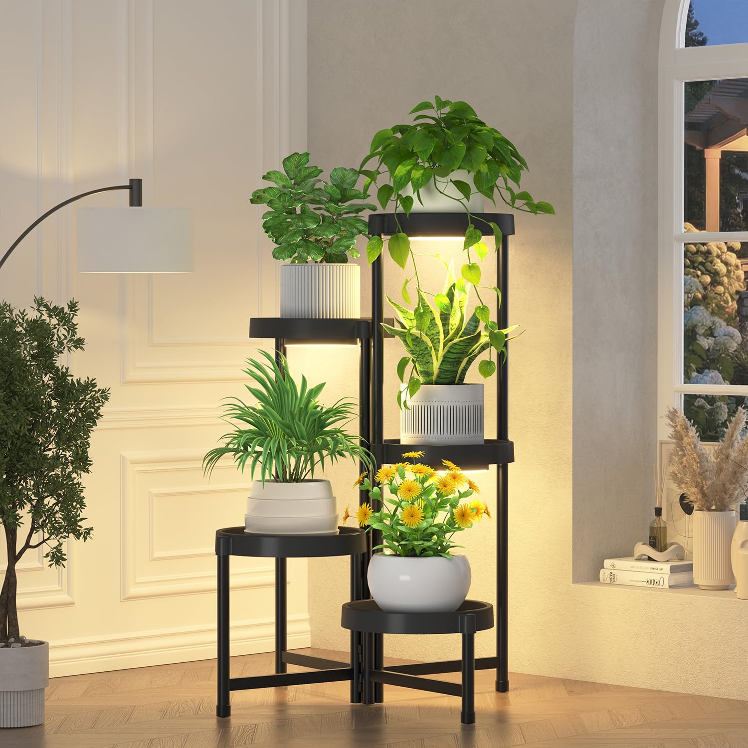 iDavosic.ly Folding Corner Plant Stand