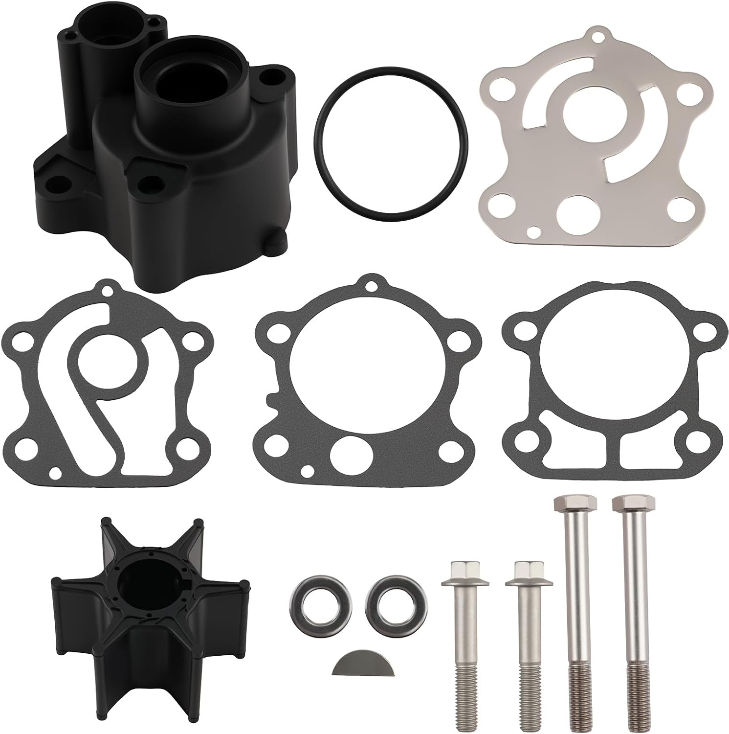 maXpeedingrods Outboard water pump impeller Kit for Yamaha 75 80 90 100 HP 4 Stroke Motors Replacement 67F-W0078-00 67F-44311-01-00