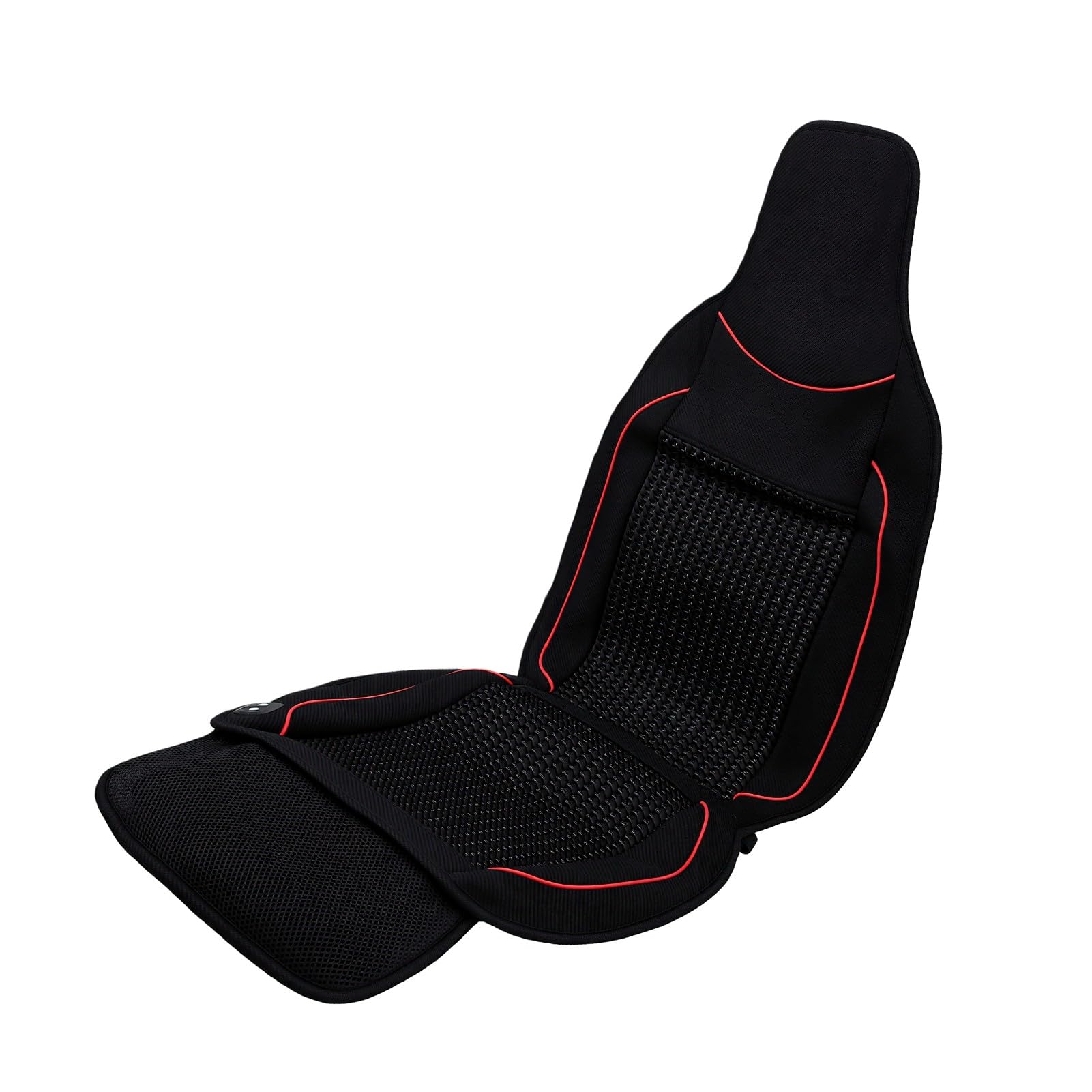 Luocute Coprisedile per Auto Rinfrescante con Supporto per la Schiena, 2 Ventole Funzione Massaggio Coprisedile per Camion in Pelle Mesh 3D, Universale per SUV Semirimorchi, Ricambio per