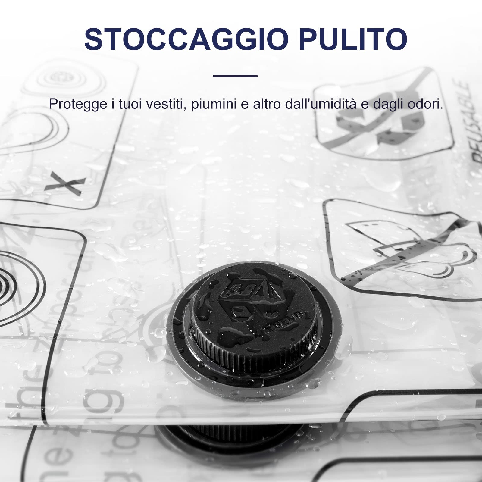 Sacchi Sottovuoto Piumoni Confezione da 6 80x60cm Buste Sottovuoto Vestiti Riutilizzabile Sacco Sottovuoto Sacchetti Salvaspazio Sottovuoto Adatto a Tutti i Comuni Aspirapolvere