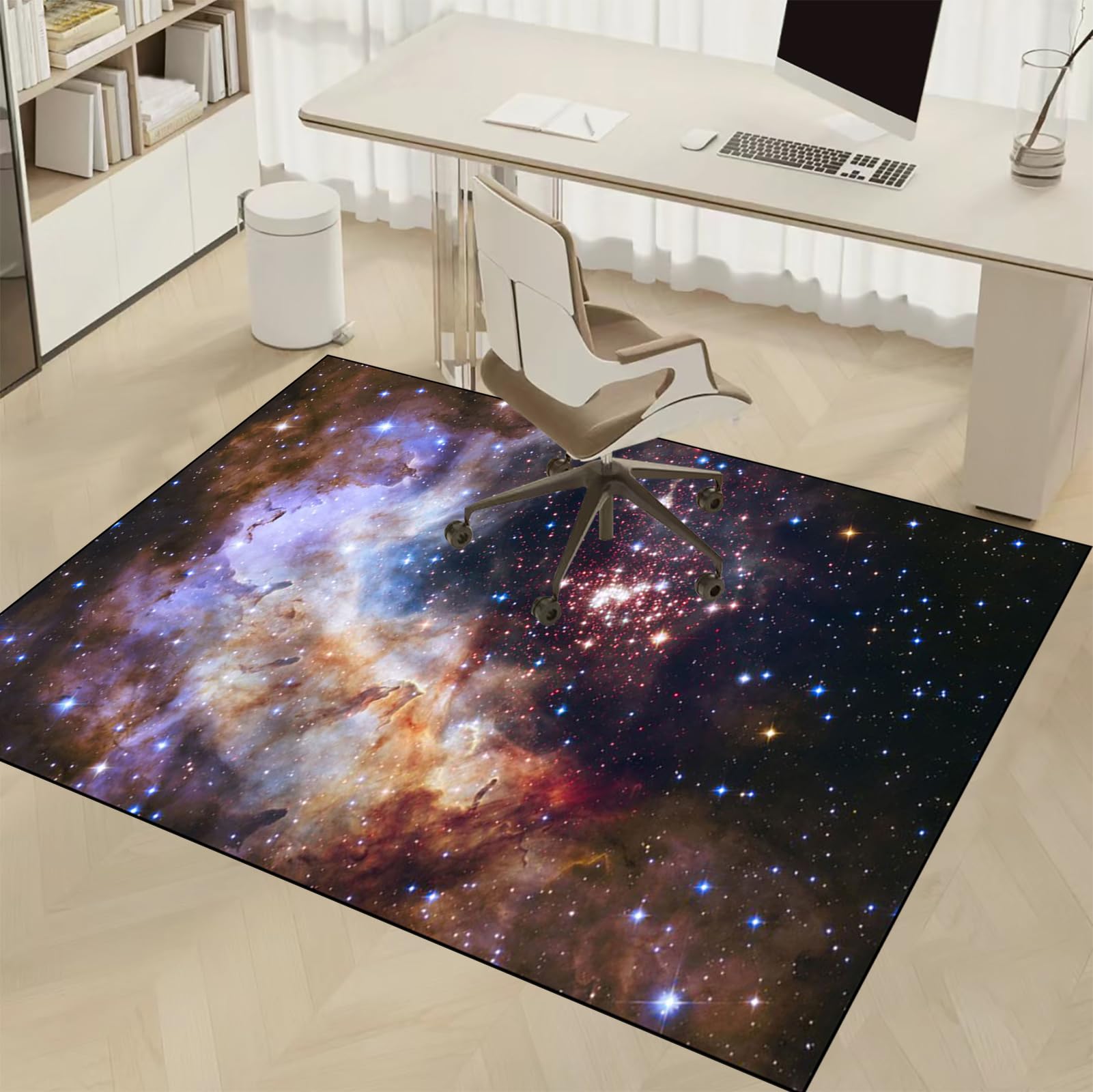 Mata pod fotel gamingowy na podłogę dywanową, krzesło biurkowe, mata ochronna na podłogę, mata podłogowa na dywan, ochraniacz podłogi na krzesło rolowane, 100 x 120 cm, dywan gamingowy na twardą