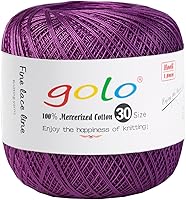 Vista 31 de Golo - Hilo de ganchillo tamaño 30, hilo de colores para hacer encaje 310