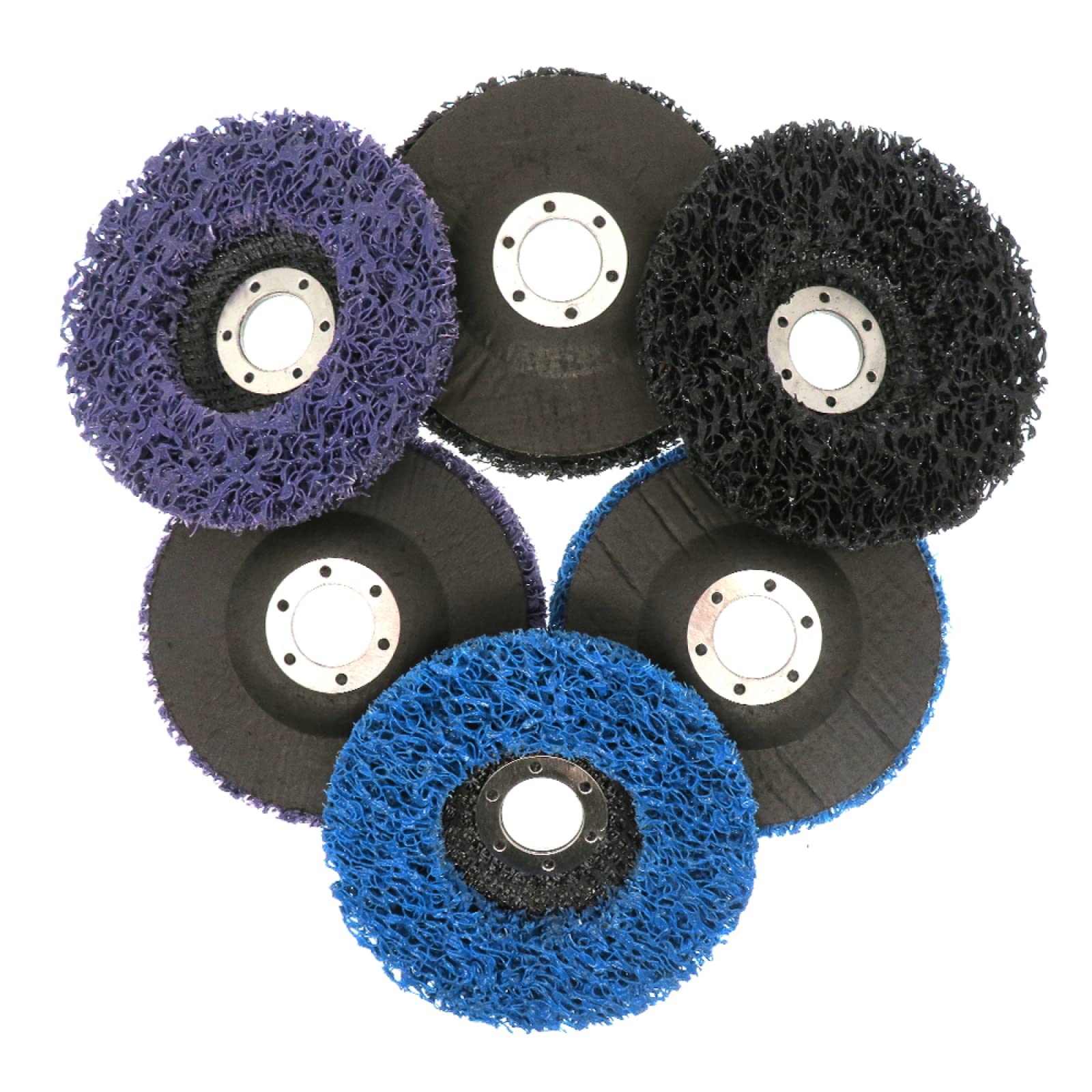 5 Uds Rueda Abrasiva Quitar Pintura 4,5 "115mm Herramienta De Limpieza De Disco De Eliminación De Pintura De Óxido Para Amoladora Angular,Negro