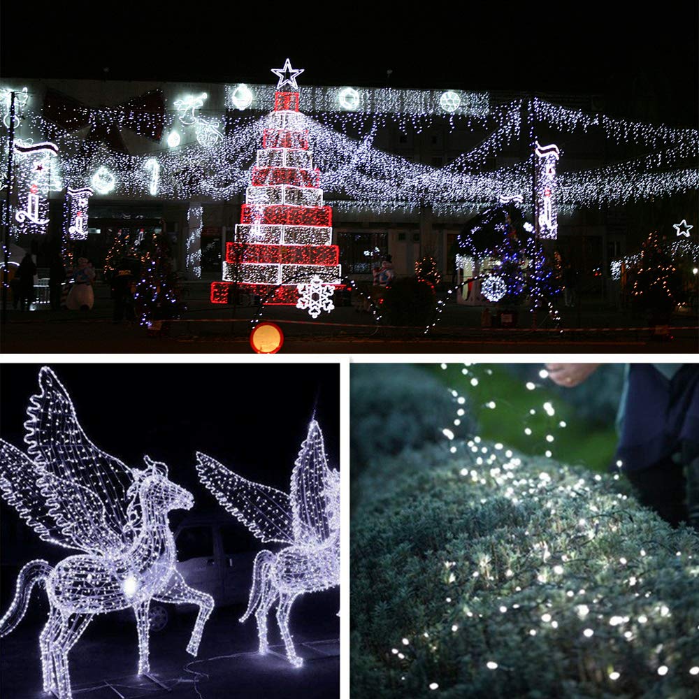 Guirlande Solaire Extérieur 5m 50 LED - IP65, 8 Modes, Boules Cristal, Blanc Chaud - 9