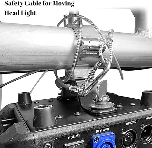 Miniatura 4 de 20 cables de seguridad de alta calidad de 0.157 in, cuerda de seguridad de acero inoxidable de 26 pies para iluminación de escenario