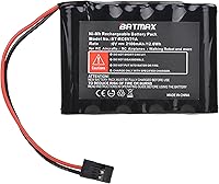 Vista 1 de Batmax 6V 2100mAh receptor batería con conectores Hitec para aviones RC/RC aviones receptor RX batería Hitec, Futaba, JR