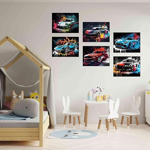 Miniatura 6 de Impresiones artísticas para pared de automóvil, carteles modernos de automóvil, carteles de autos de carreras callejeras, decoración de pared de