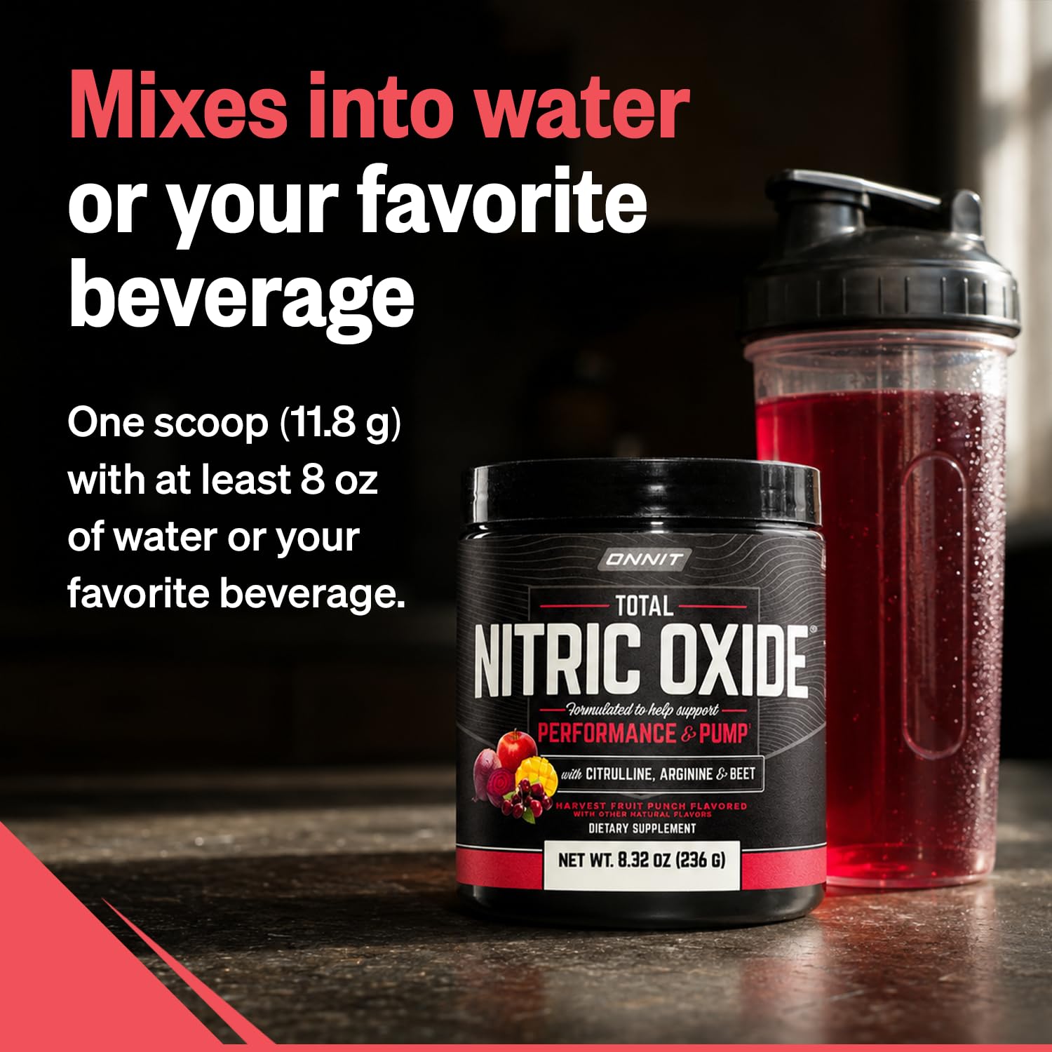 ONNIT Total Nitric Oxide Pre-Workout Powder, Harvest Fruit Punch, 20 SRV — Amazon image 5